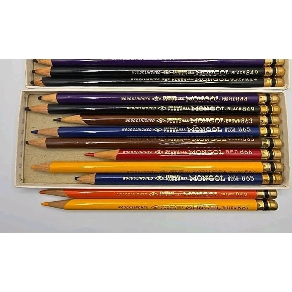 Vintage Eberhard Faber Mongol Paint With Pencils 3 Boxes U113
